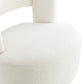 Swivel Barrel Chair with Soft Teddy Fabric