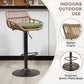 Modern Swivel Bar Stools Set of 2 Adjustable Counter Height Chairs