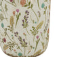D5.3x10.6" Ceramic Cylinder Vase with Multi-Colored Floral Motifs