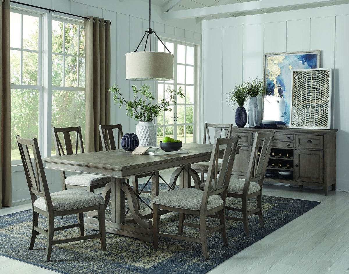 Paxton Place - Trestle Dining Table - Dovetail Gray