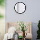 Circle Wall Mirror With Wooden Frame for Living Room