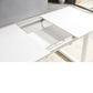Square Extendable Dining Table With Metal Leg, Modern Space Saving Kitchen Table For Living Room - view 11