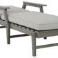 Visola - Chaise Lounge with Cushion - Gray