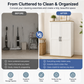 55.1" Tall Wooden Vacuum Storage Cabinet