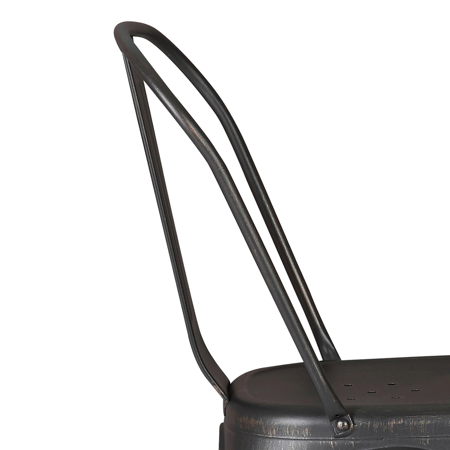 Set of 4 Stackable Metal Dining Chairs
