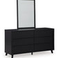 Danziar - Dresser And Mirror - Black