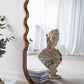 Oversized Wooden Floor Mirror with Unique Design