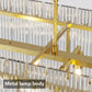 Modern Rectangular Crystal Glass Chandelier