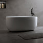 LILYA 47'' Independent Solid Surface Resin Stone Bathtub