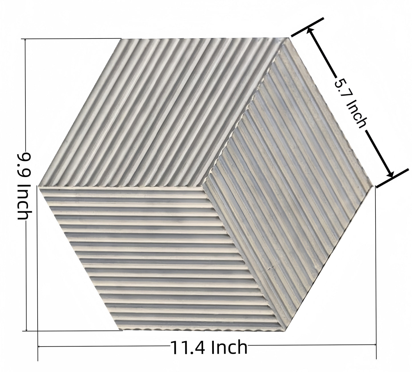 Hexagon Carrara Gray Marble Wall Décor