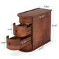 10.8" Solid Wood Narrow End Table with 2 Drawers