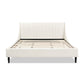 Aspen Vertical Tufted Headboard Platform Bed Set, King, Cloud