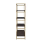 Yumia - Bookshelf - Gold & Walnut
