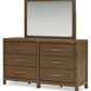 Cabalynn - Dresser And Mirror - Light Brown