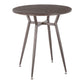 Round Dinette Table in Antique Metal