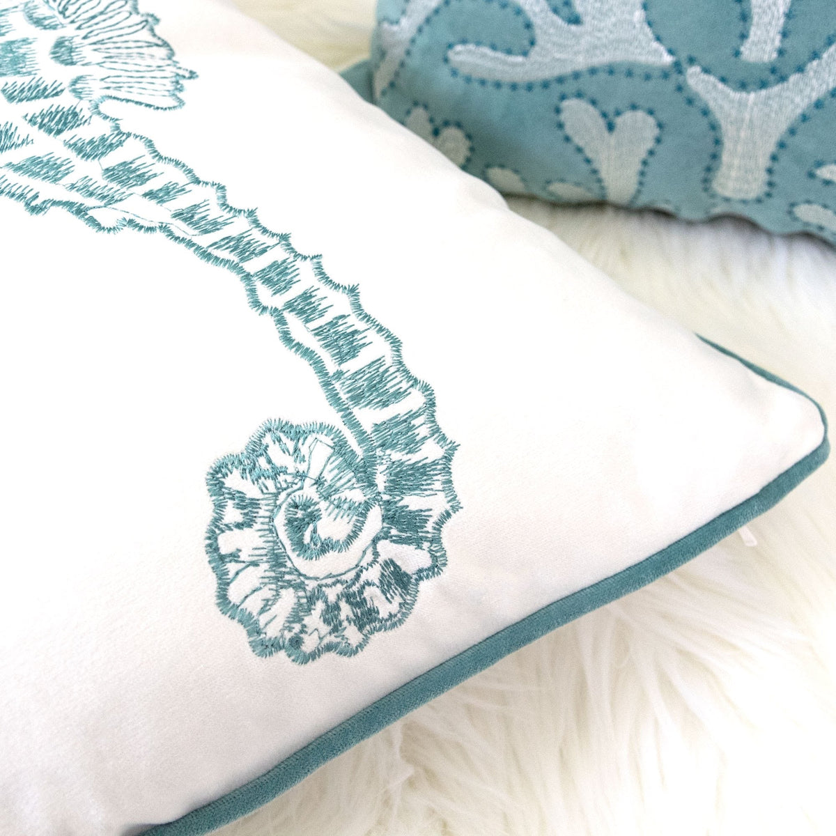 Blue Spa Seahorses Pillowcase