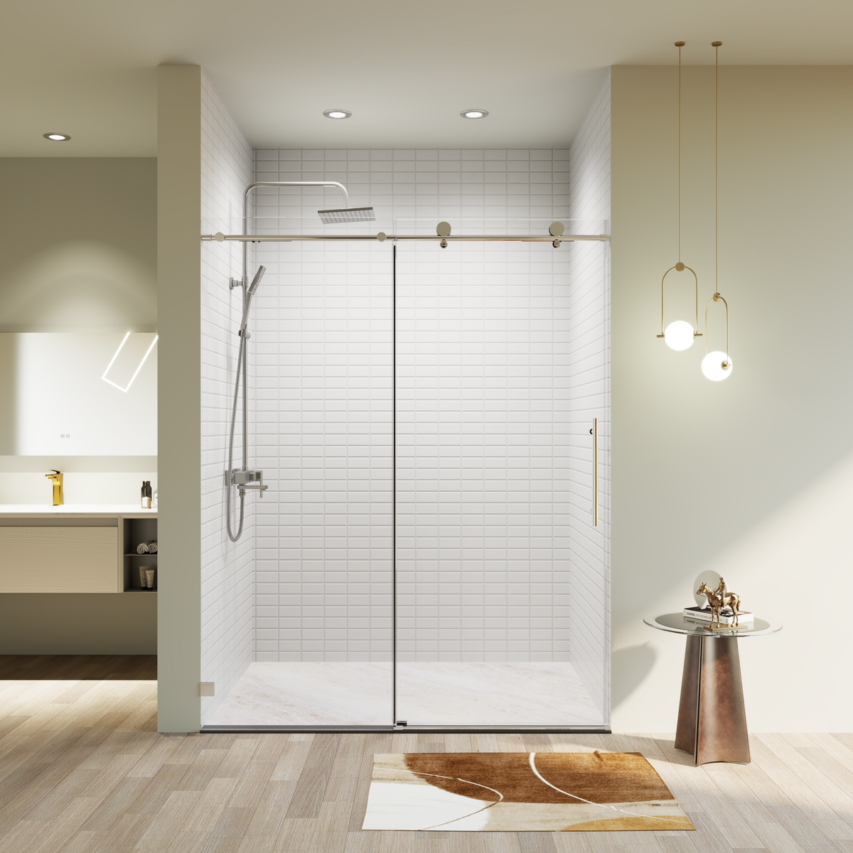 Frameless Single Sliding Soft-Close Shower Doors