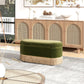 Serena 38" Oval Storage Bench Ottoman, Olive