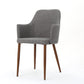 Mid Century Modern Fabric Upholstered Dining Chairs - Set of 2