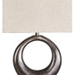 Saria - Metal Table Lamp  - Antique Silver Finish