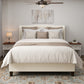 King Size Bed Frame with Upholstered Teddy Velvet Headboard
