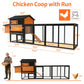 Brown & Black Wooden Chicken Coop