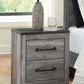 Bronyan - Two Drawer Night Stand - Dark Gray