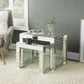 Nysa - 20" Accent Table - Mirrored & Faux Crystals Inlay