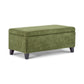 Storage Ottoman with Flip-Top Lid, Easy Assembly, Boucle Fabric & Rubber Wood Legs, Retro