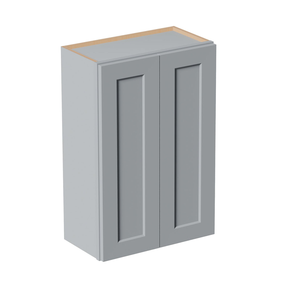 Gray Shaker Solid Wood Wall Cabinet