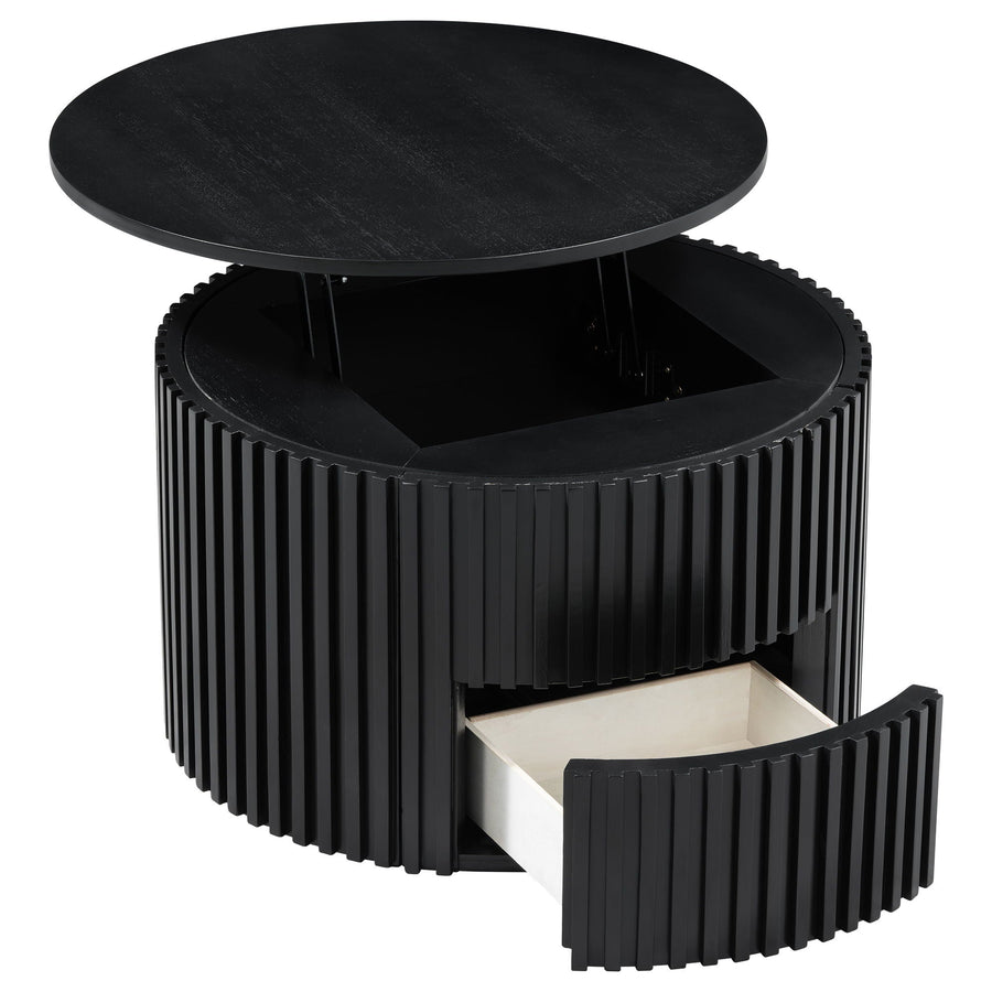 Round Lift Top Coffee Table with Hidden Storage - Multiple Colors