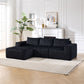 L - Shape Modern Minimalist Modular Sectional Sofa, Upholstered Cloud Couch With Deep Seats - view 11