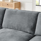 L-Shaped Sectional Sofa With Ottoman, Convertible 4 Seater Couch - view 7