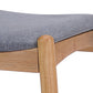 Set of 2 Rubberwood Dining Chairs with Ergonomic Backrest