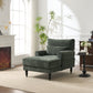 Modern Chaise Lounge Upholstered Sofa Recliner Chair in Green