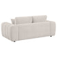 Burnett Chenille Upholstered Wide Arm Loveseat Ivory - view 4