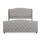 Marcella Upholstered Shelter Headboard Bed Set, King