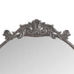 58" x 24" Arched Full Body Mirror with Vintage Ornate Carved Applique