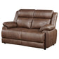 Ellington Upholstered Padded Arm Loveseat Dark Brown - view 5