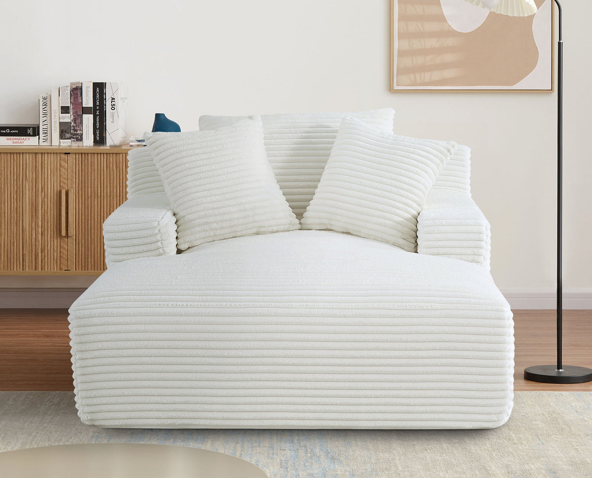 Cloudline - Oversized Chaise Lounge, Modern Comfy Couch With Full Foam Cushioning, Cozy Sleeper Sofabed - view 16