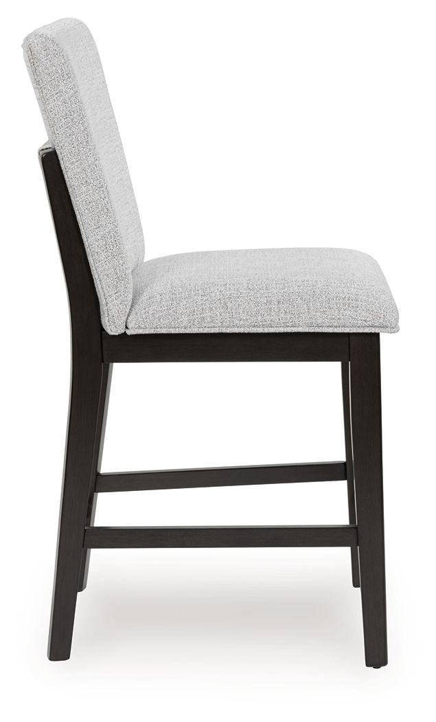 Neymorton - Upholstered Barstool (Set of 2) - Dark Grayish Brown - view 4