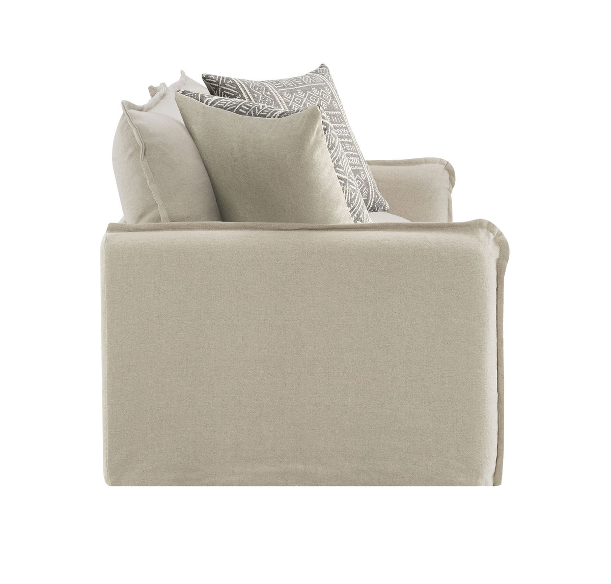 Upendo - Pattern Fabric 3 Pieces Living Room Set - Beige Yakety Yak Sand - view 3