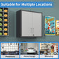 Metal Wall-Mounted Tool Storage Cabinet with Locking Door