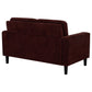 Ruth Fabric Upholstered Track Arm Loveseat Rust Red - view 5