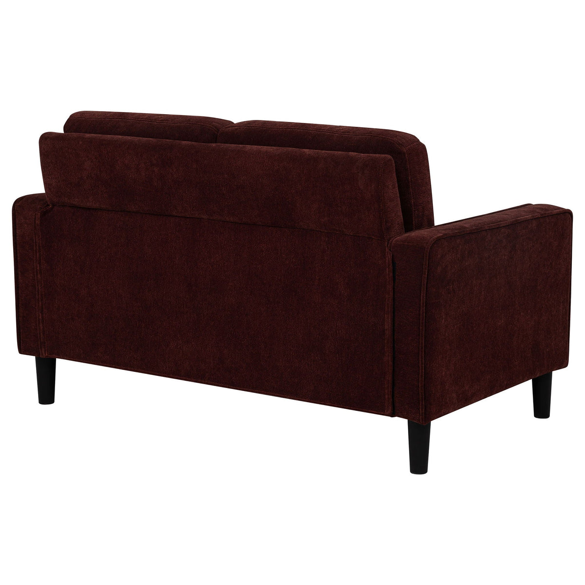Ruth Fabric Upholstered Track Arm Loveseat Rust Red - view 5
