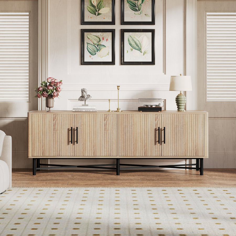 Functional 4-Door TV Cabinet