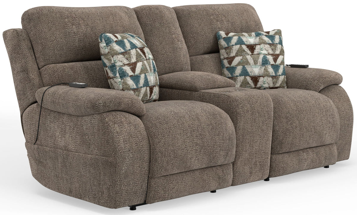 Joya - Power Headrest Power Lay Flat Reclining Console Loveseat With CR3 Heat/Massage/Lumbar/ZG - view 5
