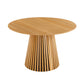 Extendable Pedestal Multifunctional Dining Table - Oak - view 3