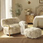 Enchante 24.5" New Zealand Sheepskin Rectangular Accent Ottoman