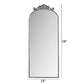 58" x 24" Arched Full Body Mirror with Vintage Ornate Carved Applique